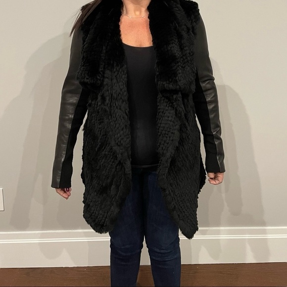 MACKAGE Black Fur/Leather jacket Size Small - Picture 6 of 6